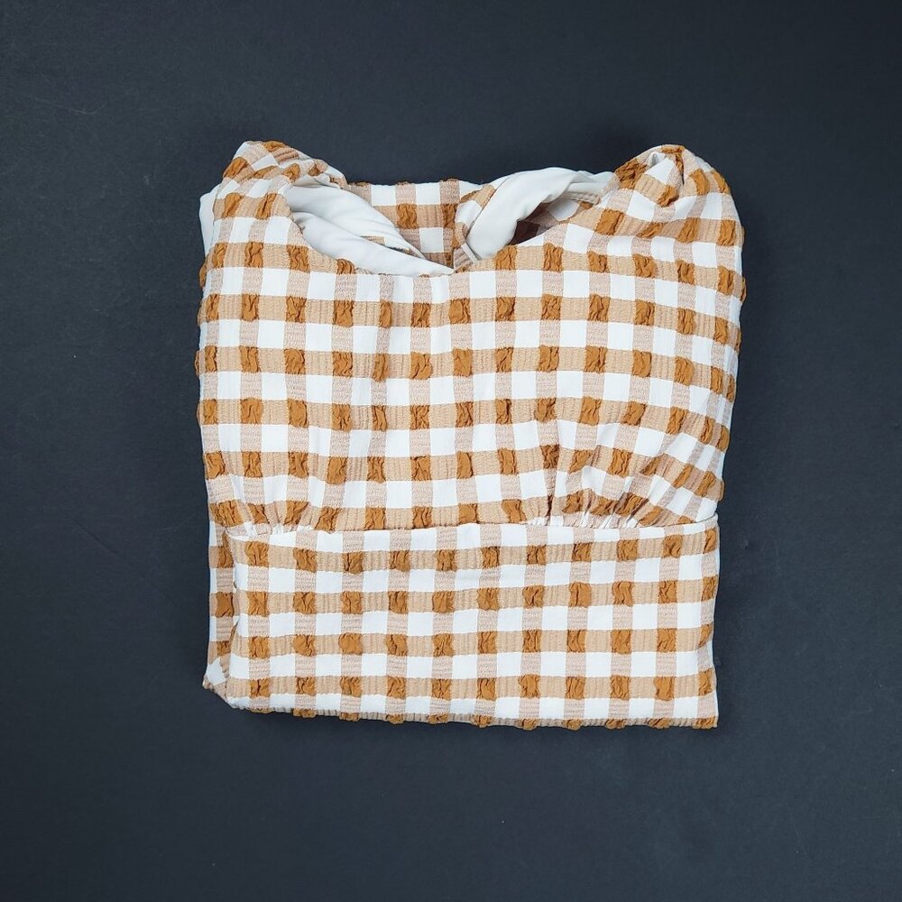 Andie Swim The Mandalay One Piece Women's Size XS Gingham Sparrow Seersucker NWT - Picture 16 of 16